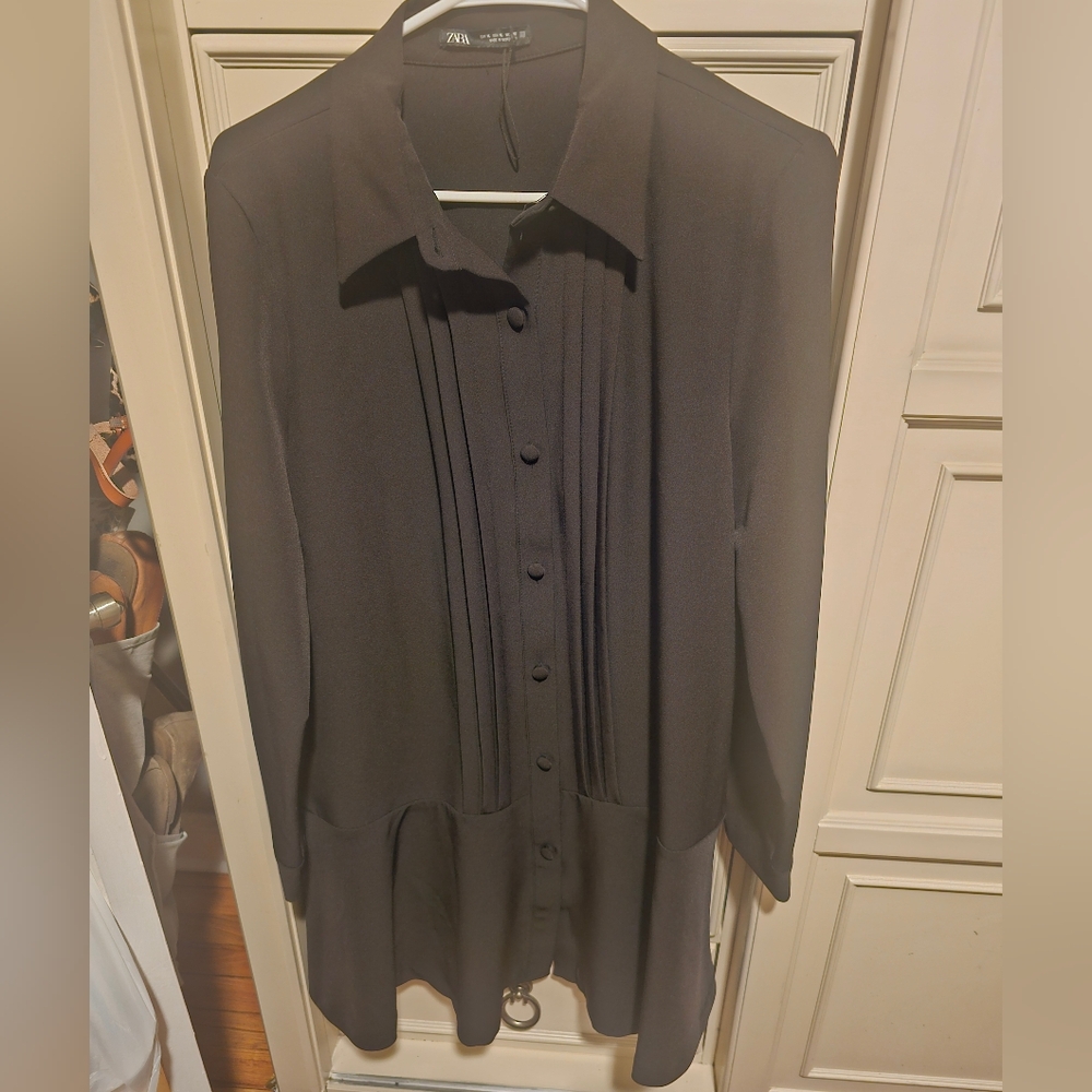 Waist Drop button up collared dress